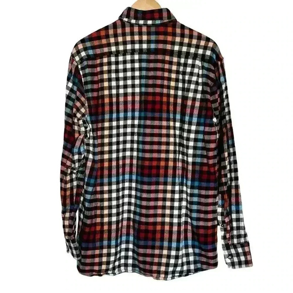 Patrick James Check Flannel Shirt Men’s Size Large - Picture 2 of 5